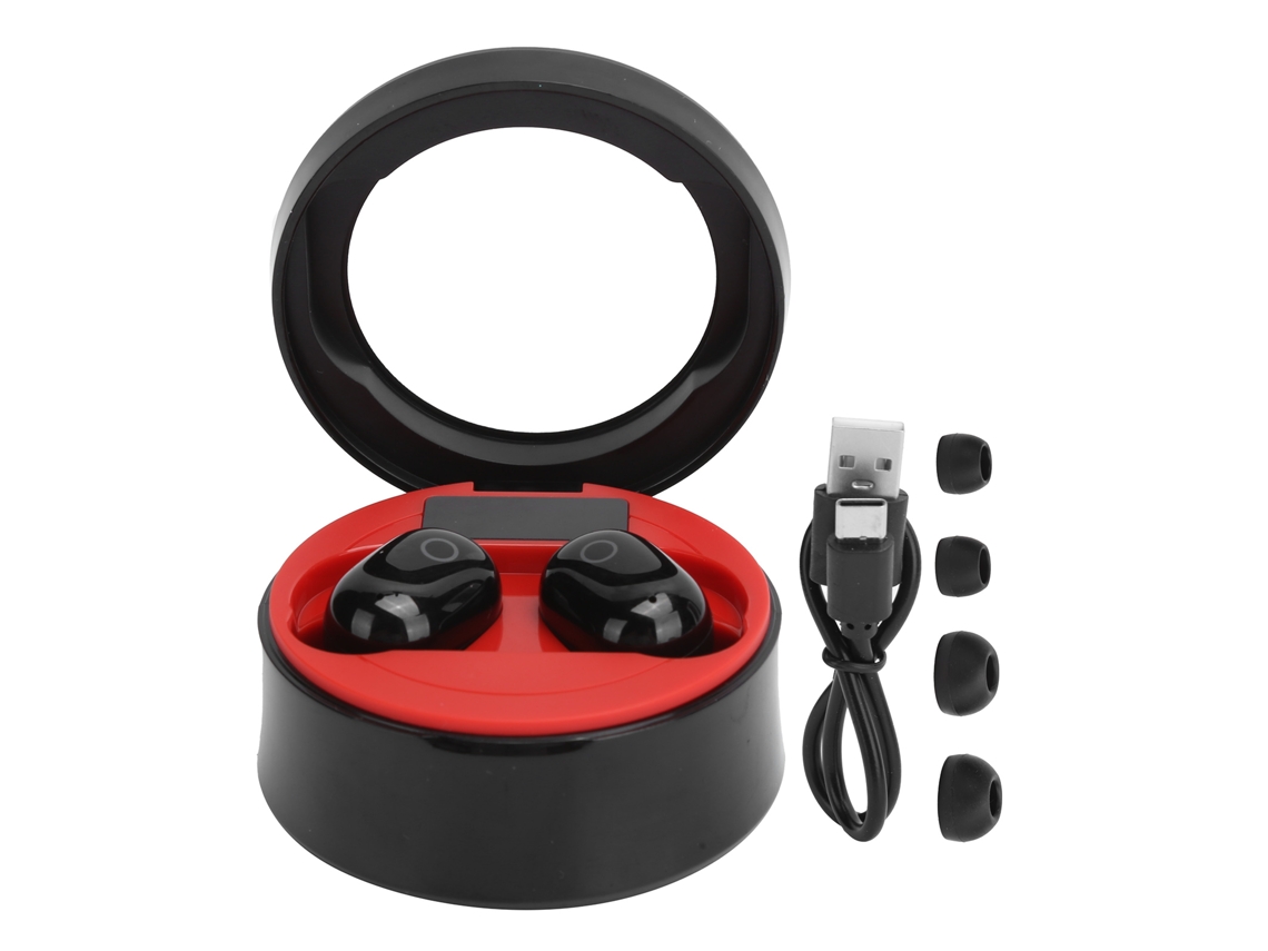Fone De Ouvido Bluetooth Tws Sms-t10 Sem Fio Com Tela Digital, Controle Táctil E Recarregável (vermelho)