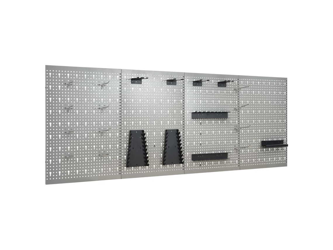 Paneles de pared perforados de acero DKD HOME DECOR (4 unidades, 40 x 58 cm)