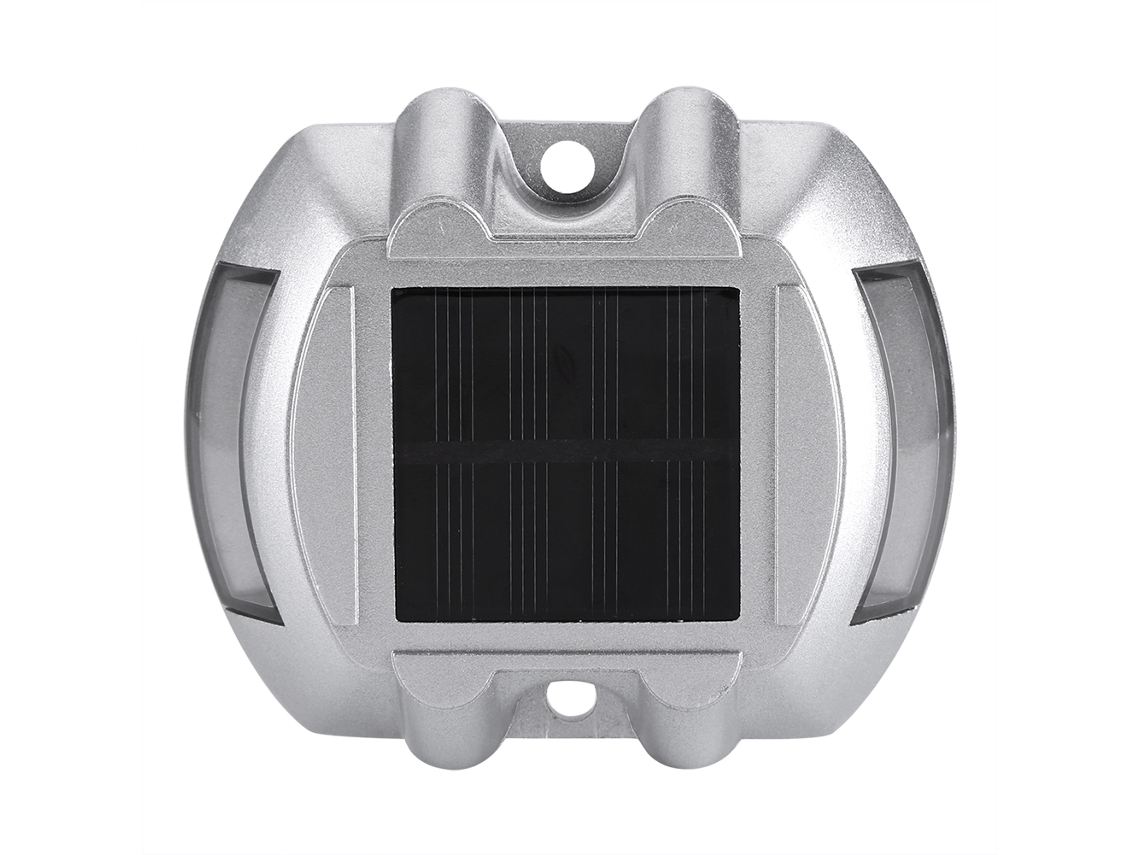 Luz solar de aluminio con 6 LED, resistente al agua, para exteriores, color verde