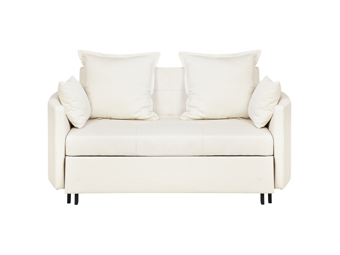 Sofá cama BELIANI Hovin de Poliéster Beige 166x92x84