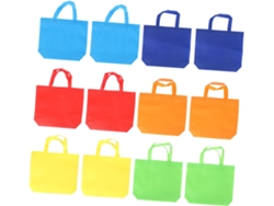 Lote De 12 Bolsas Reutilizables De Tela No Tejida Para Niños Y Niñas, Coloridas Bolsas De Almacenamiento.