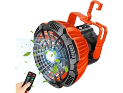 Ventilador De Techo Para Camping Con Luz Led, Control Remoto, Carga Usb, Portátil (verde)