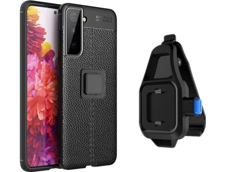 Funda Samsung S21 Rugged Leather con Soporte de Cintura Negro