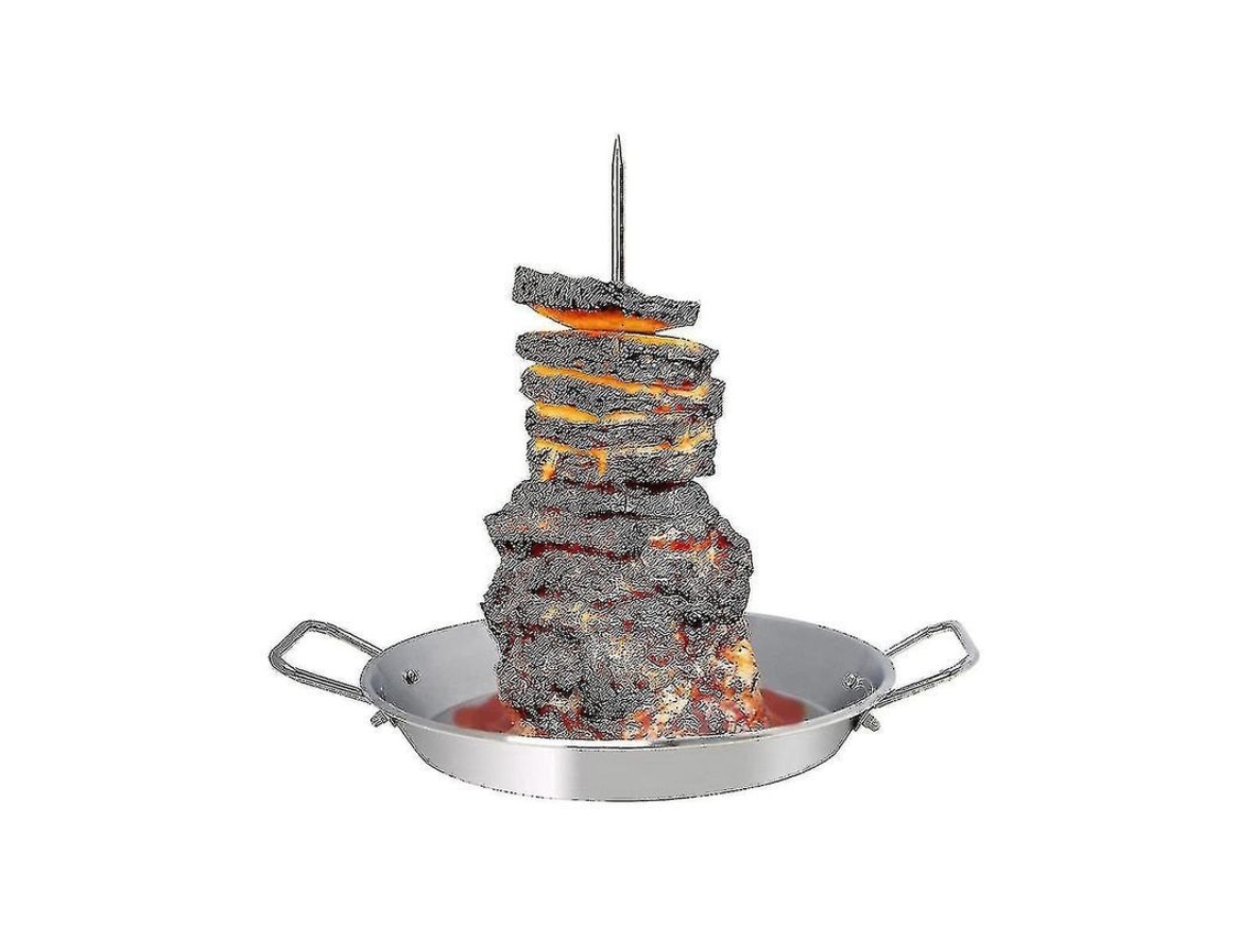 2026-pincho Vertical Para Barbacoa Pastor, Espeto Vertical Brasileño Inoxidable Con Picos Removibles Para Tacos Shawarma Y Asados