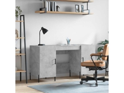 Escritorio | Mesa | Escritorio 140x50x75 cm Derivados de madera Cemento gris