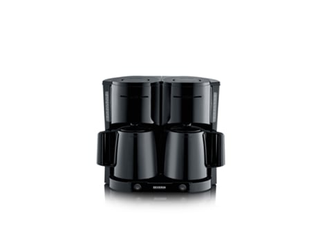 Cafetera de filtro dúo con 2 jarras termo 2 x aprox. SEVERIN KA 9315 - 1000 W Negro