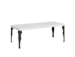 Mesa extensible Paxon Premium 200/460x90 cm, patas de madera de fresno blanco y antracita Itamoby