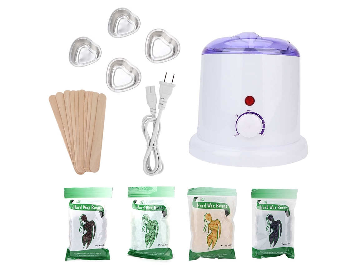 Kit De Depilación Con Cera Calentadora Cuerpo Axilas Heater Para Eliminar Pelo Cera Fundida Epilador