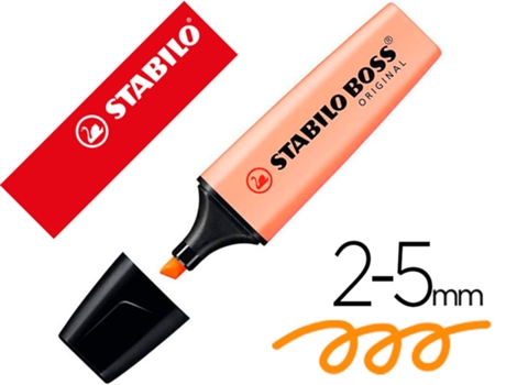 Marcador STABILO boss 70 pastel - cor laranja pálido pastel