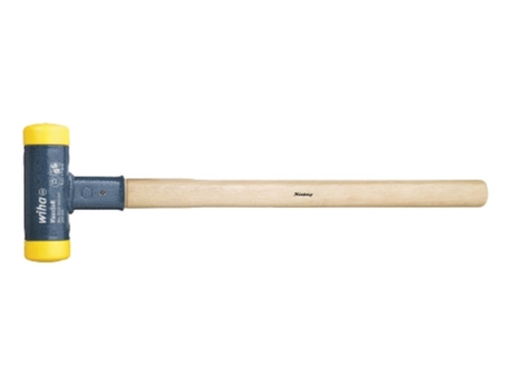 WIHA Martillo De Cara Blanda Sin Contragolpe Con Mango De Madera Hickory, Cabezal Redondo (02095)