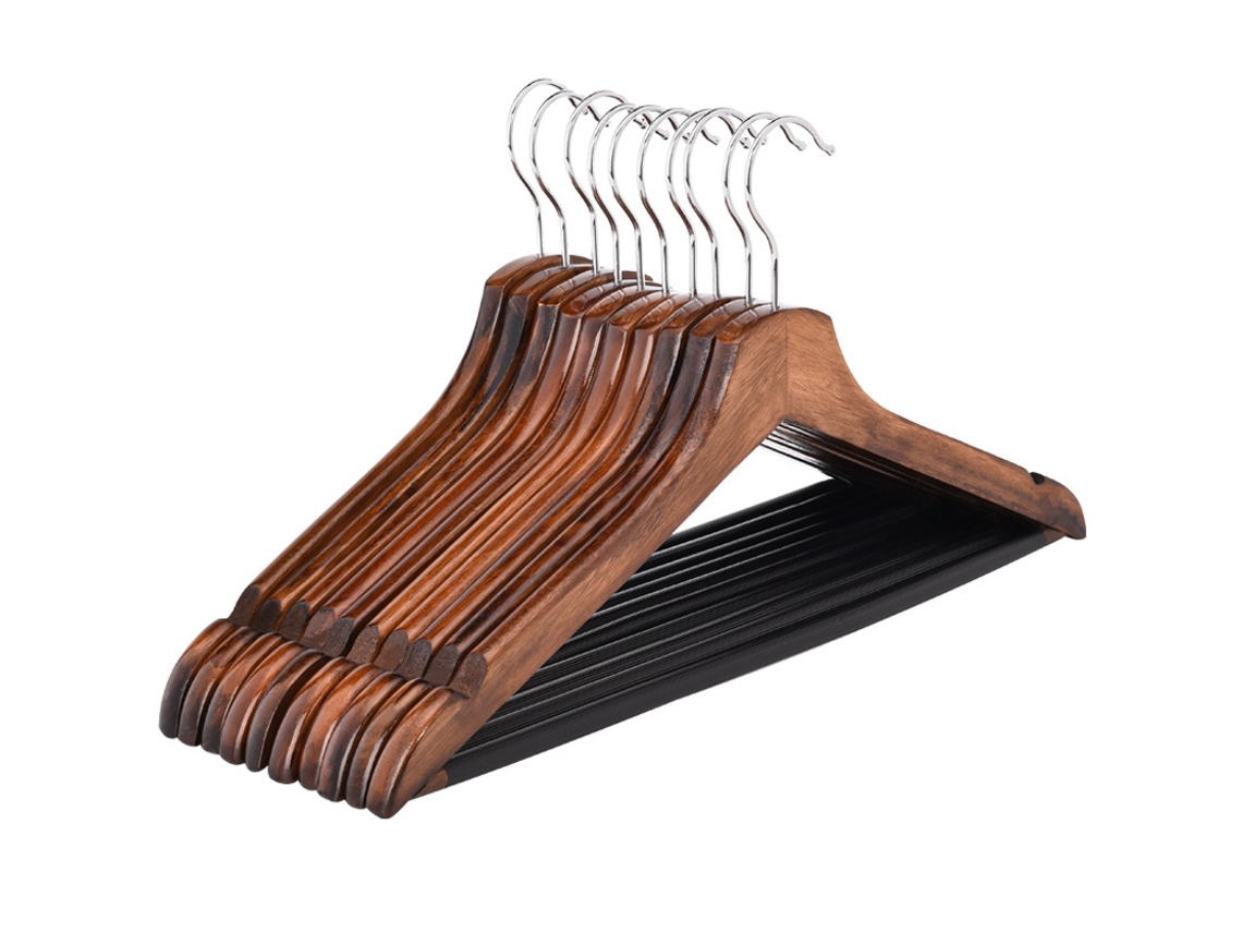 Perchas Retro De Madera Maciza, Perchas Para Trajes, Perchas Para Ropa 10