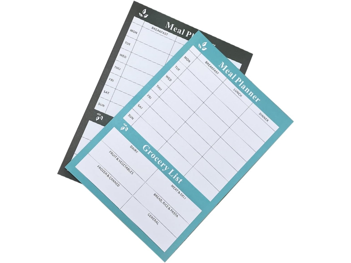 Planificador De Comidas De 2 Piezas, Cuaderno Con Hojas Desprendibles Para El Hogar, Cuaderno
