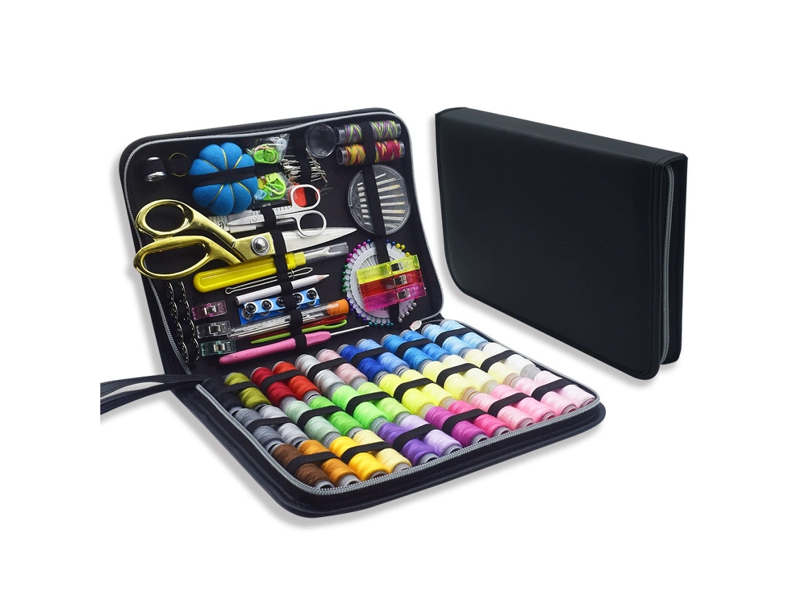 Kit de costura con 232 piezas. Incluye 38 carretes grandes de hilo, tijeras de costura y accesorios. Siurn