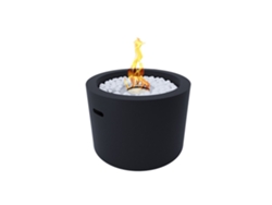 Chimenea de bioetanol hoguera redonda de jardín para uso interior y exterior RODI Black d.47,5