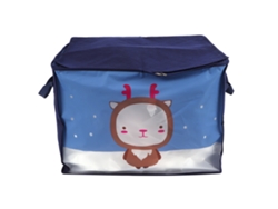 Contenedor Plegable Impermeable Y A Prueba De Polvo Con Asa Para Guardar Ropa, Edredones Y Mantas (azul Marino)
