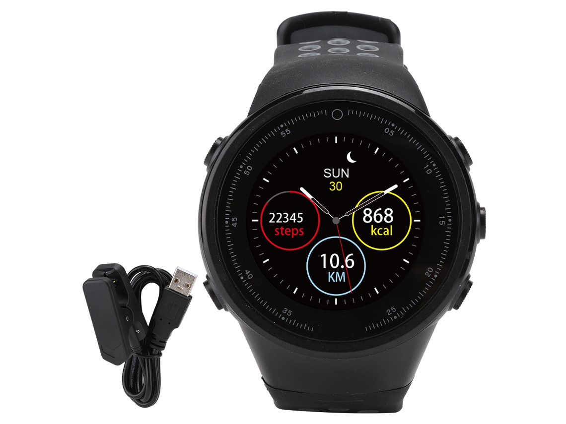 Reloj deportivo digital con monitor de frecuencia cardíaca y cronógrafo