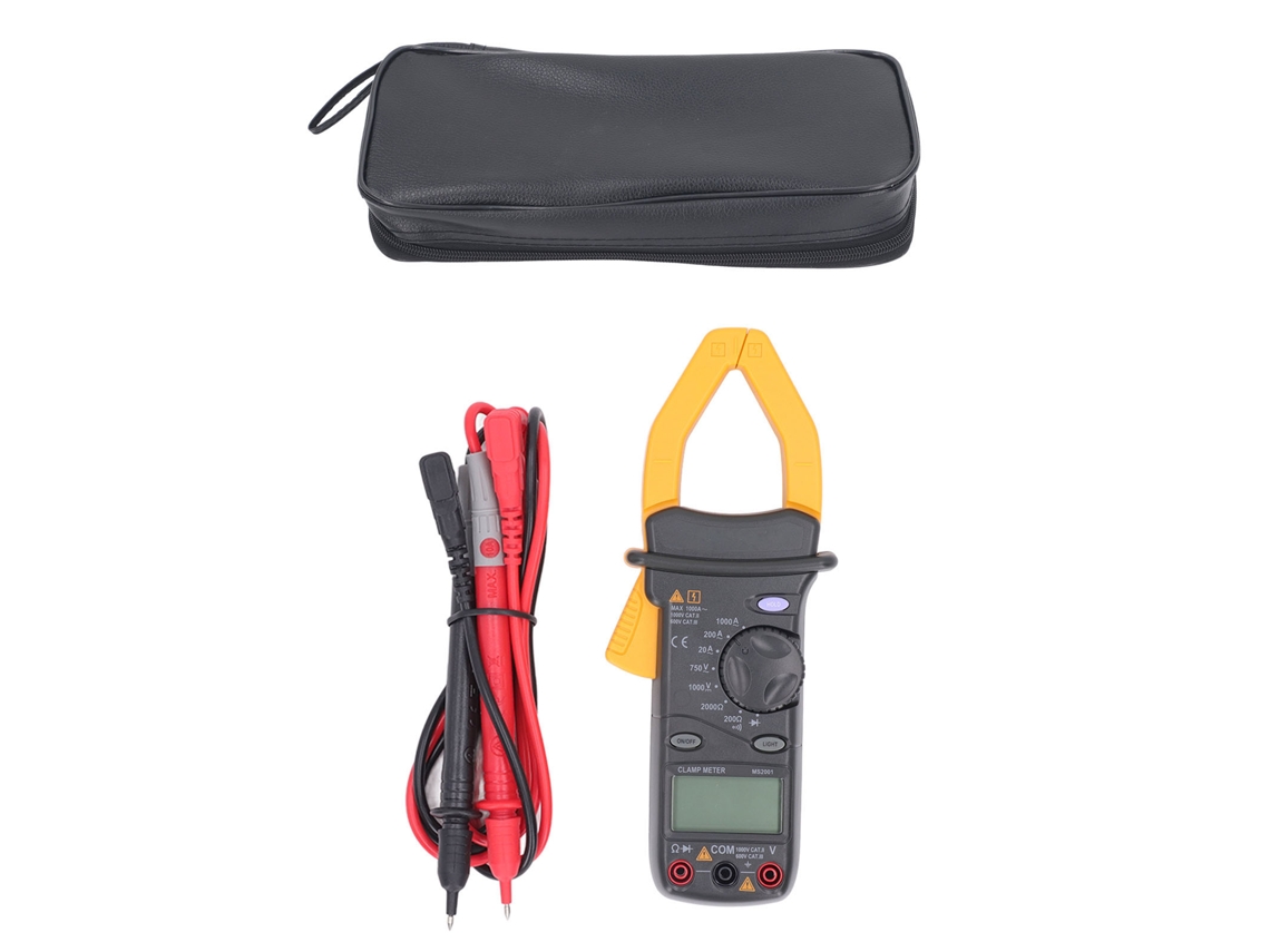 Pinza Amperimétrica Digital De Alta Precisión Con Pantalla Lcd Retroiluminada Multifuncional Para Corriente Voltaje Resistencia 1000a