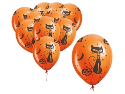 Pack de 10 Globos Gato y Calabaza de 30 cm