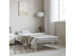 Estructura De Cama Sin Colchón Metal Blanco 100x190 Cm