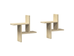 Maison Exclusive - Estantes Pared 2 Uds Madera Ingeniería Roble Sonoma 38x12x38 Cm