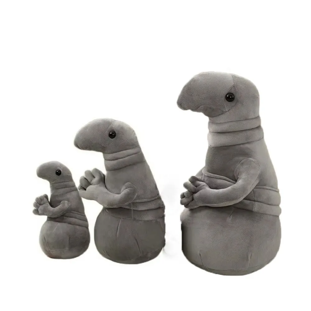 (Gris 35cm) Almohada rusa para bebé con forma de monstruo Zhdun y relleno suave