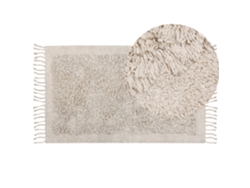 Alfombra BELIANI Bitlis de Algodón Beige 80x150