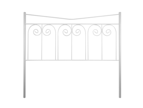 Cabecero de Forja FACTORY MUEBLES Fuente, Blanco Cama de 135 cm ( 140 x 120)