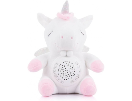 Peluche CHIPOLINO Unicornio con Proyector, Música y Luces