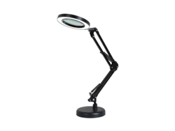Luminária Com Lupa, Luminária De Mesa Iluminada, Aumento De 8x, 10 Níveis De Brilho Ajustáveis, 64 Leds, Preta
