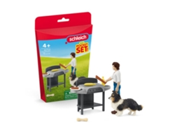 Schleich Horse Club Mini Play Set Barbacoa con Tom 12 piezas Edades 4+ Mixto