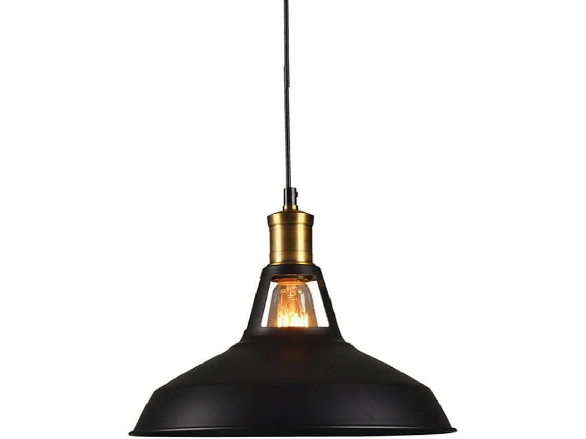 Luminária Pendente Em Metal Estilo Industrial, Luminária De Teto (base E27)