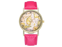 Reloj De Cuarzo Elegante Y Moderno Para Hombres Y Mujeres Regalo (rojo Rosa)