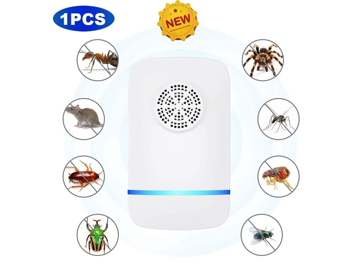 Repelente Ultrasónico de Insectos Control Interno de Insectos, Cucarachas, Ratones, Arañas, Hormigas, Insectos, (1 Unidad) SIURN