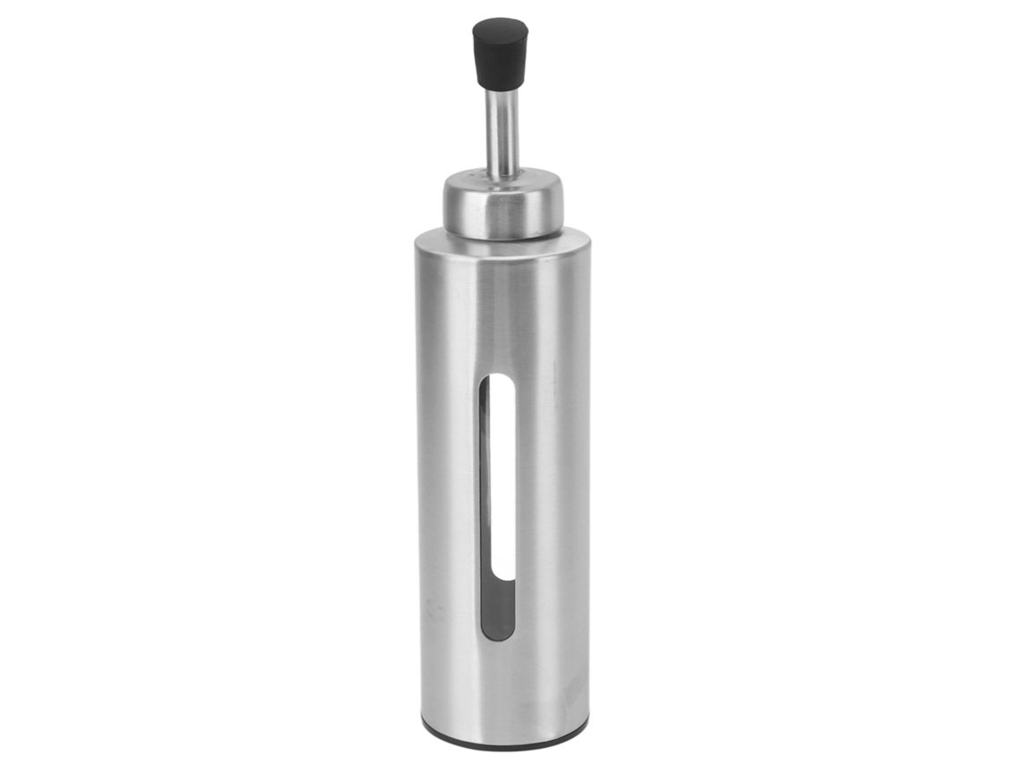 Botella Dispensadora Redonda De Acero Inoxidable De 220 Ml Para Aceite De Oliva, Vinagre Y Salsa De Soja.