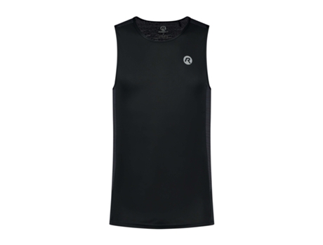 Camiseta sin Mangas de Hombre para Running ROGELLI Core Poliéster Negro (S)
