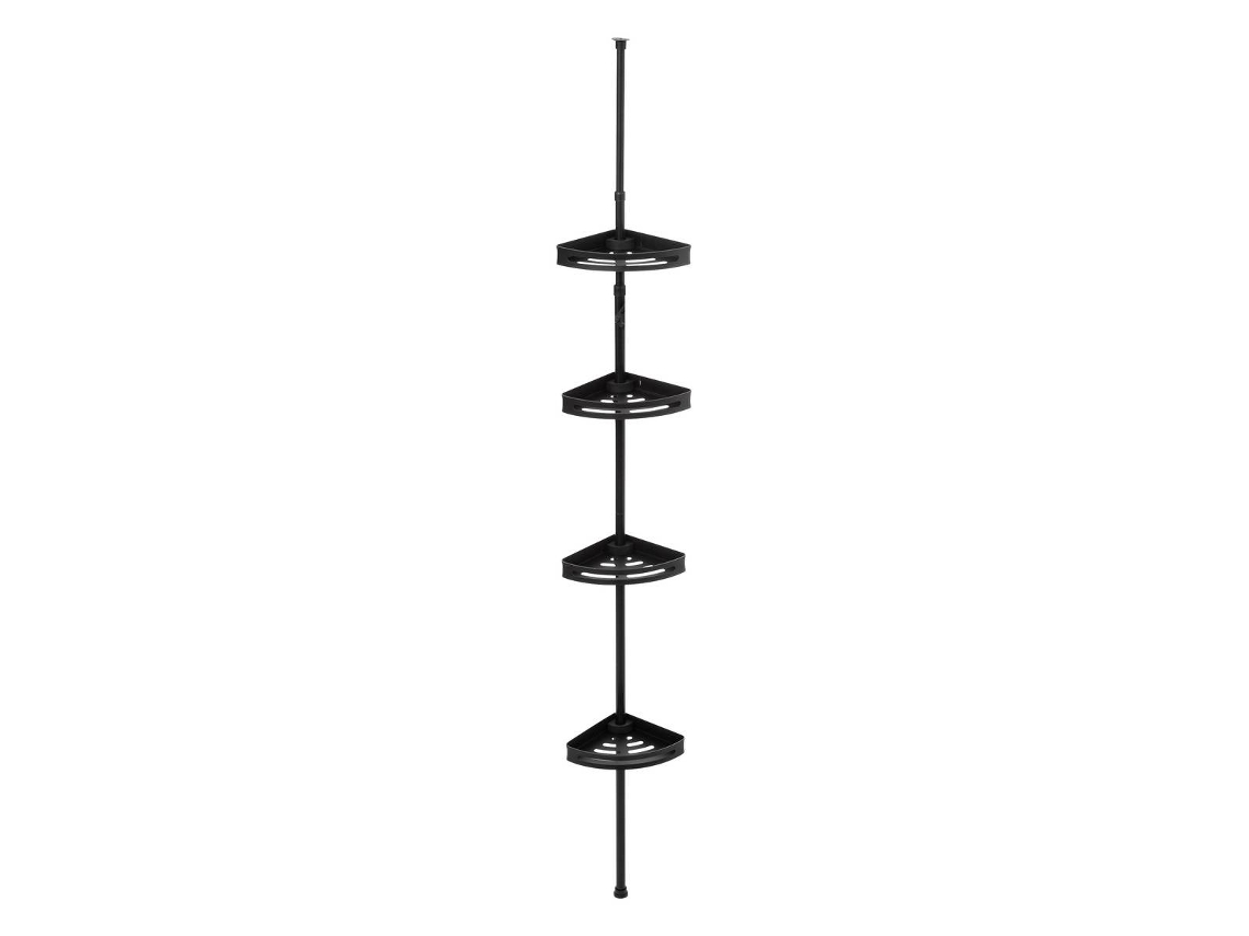Repisa de Ducha Telescópica Rectangular Blackalu Negra 5 FIVE SIMPLY SMART