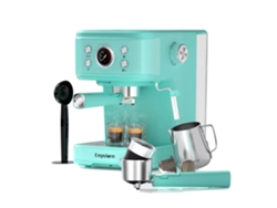 Cafetera espresso, termómetro incorporado, espumador de leche, 04e - Azul Tiffany, UE