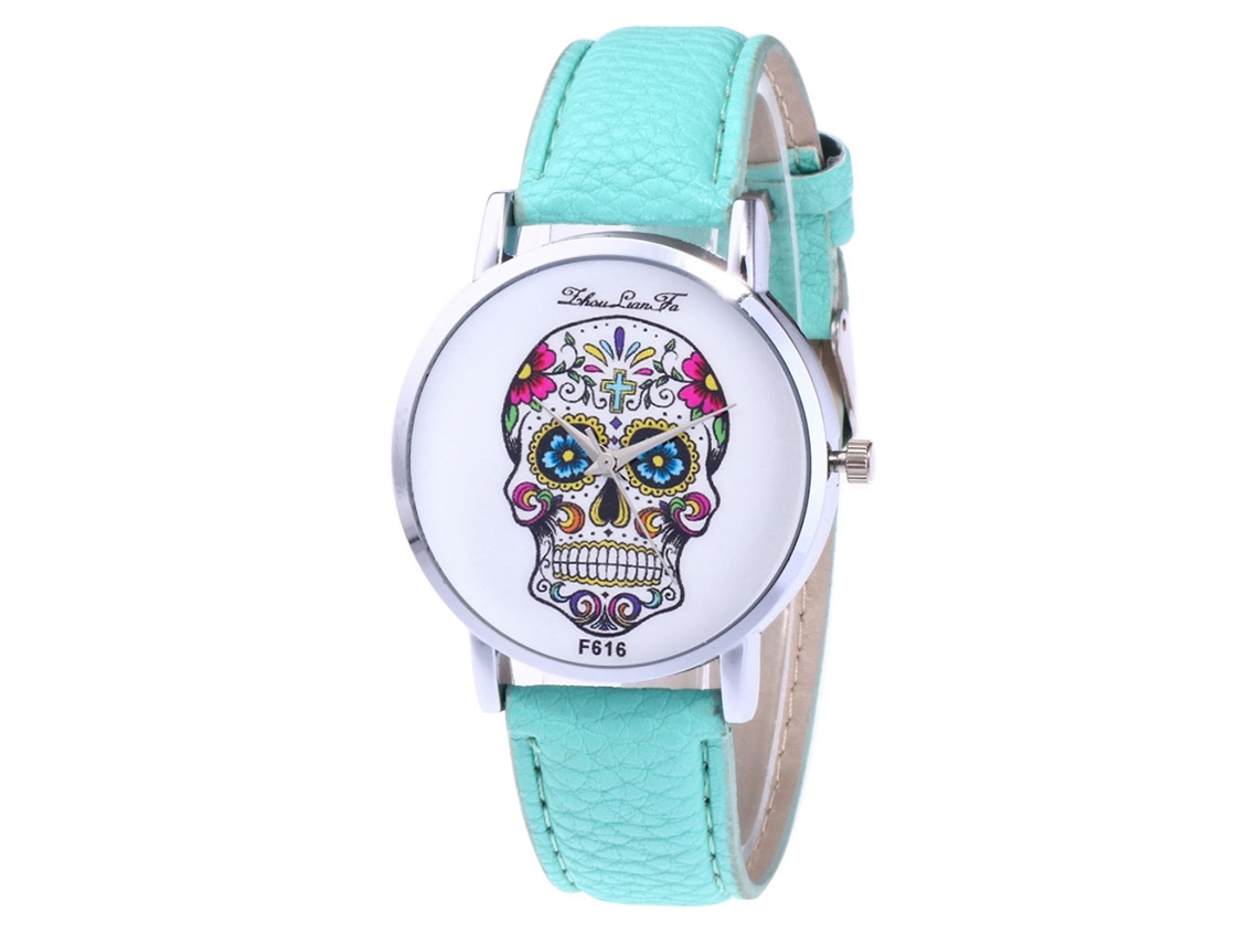 Reloj Analógico Para Hombre De Cuero Pu Zhoulianfa Simple De Cuarzo (menta)