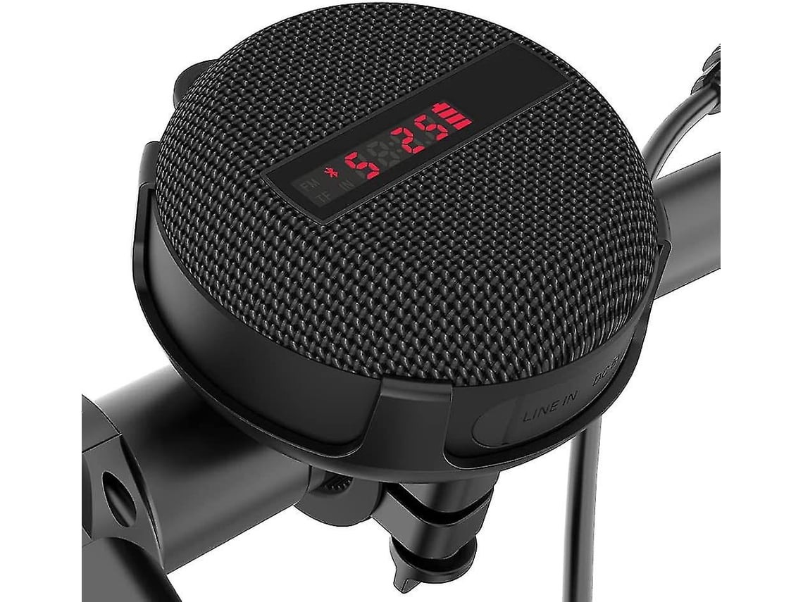 Altavoz portátil para bicicleta, pantalla de batería y micrófono incorporado a prueba de agua y polvo