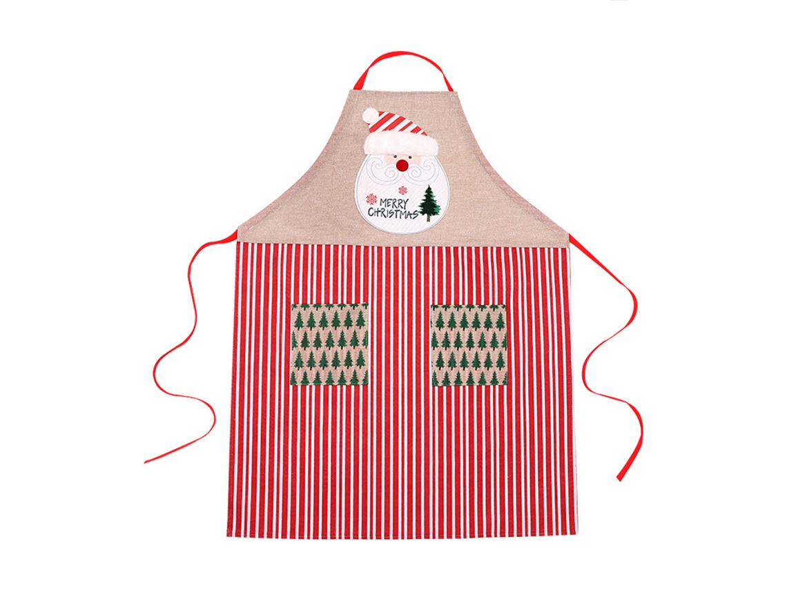 Decoración Navideña con Papá Noel y Nieve, Delantal Creativo para Restaurantes RNEMITERY
