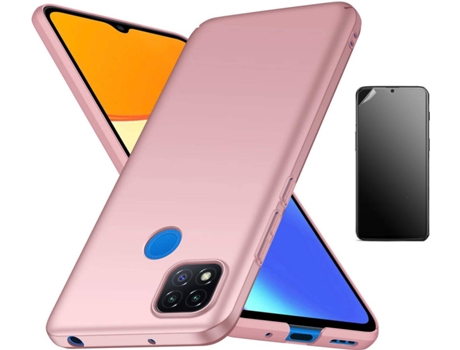 Kit Carcasa y Protector Xiaomi Redmi 9C Ultimatte Turtleshell Rosa
