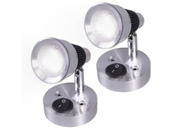 Lámpara De Lectura Led De Pared De 12 V, 2 Unidades, Ajustable Para Caravana, Autocaravana, Barco (blanco Frío)