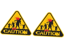 2 Pegatinas De Advertencia De Halloween