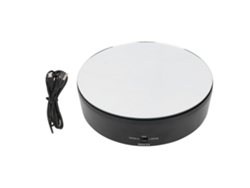 Base giratoria eléctrica con carga USB, capacidad de 10 kg, rotación de 360°