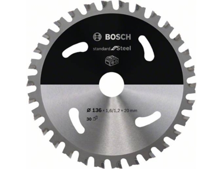 Disco de Sierra Circular BOSCH Para Sierra Sin Cables Standard para Acero 136x1.6/1.2x20 T30