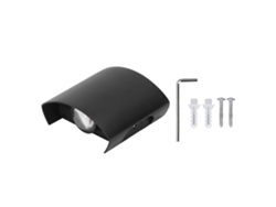 2026-lámpara De Pared Led Impermeable Aluminio Negro Para Exterior 110‑265v Luz Blanca Aplique De Pared Decorativo