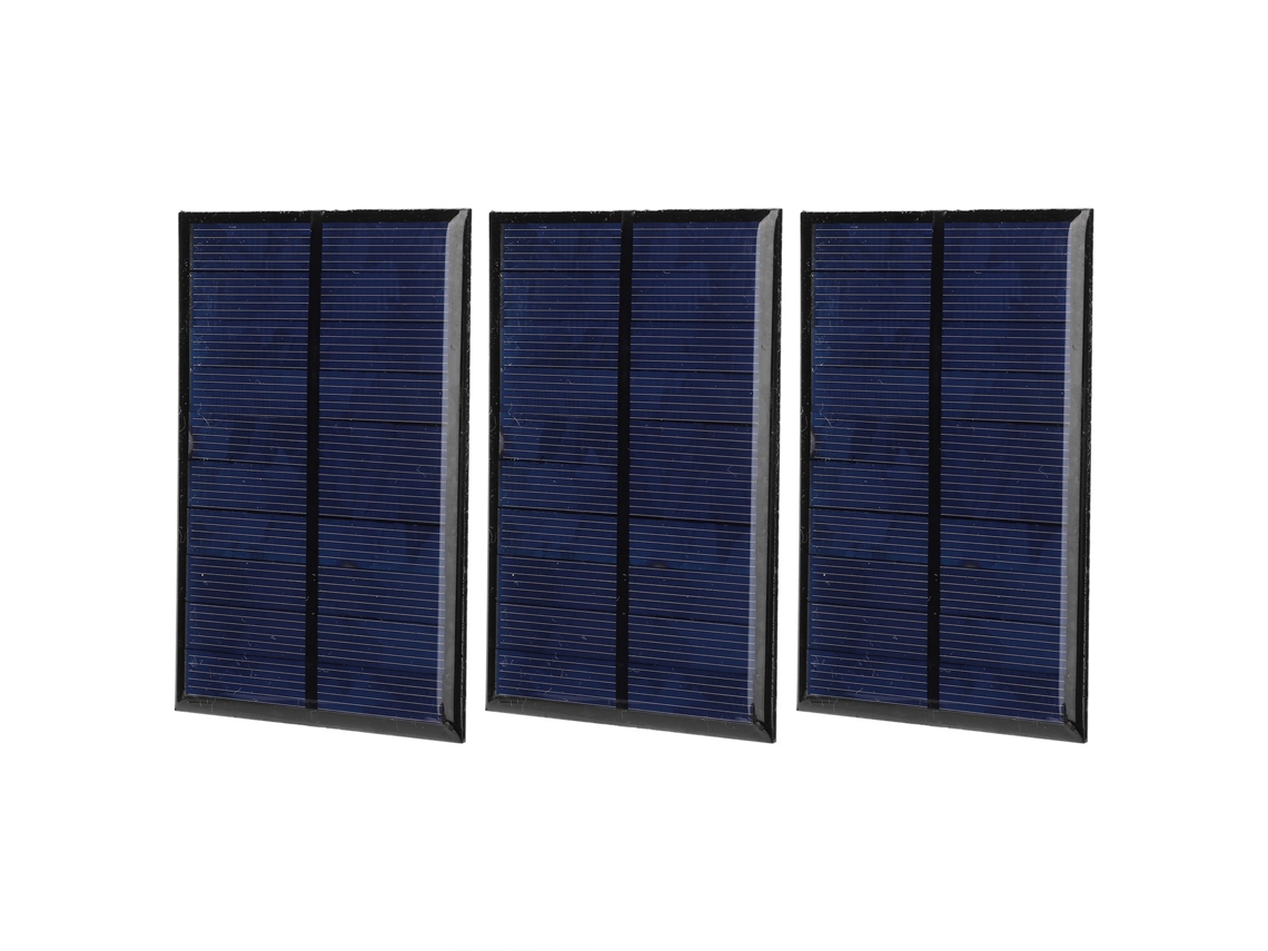 3 Módulos De Panel Solar Pequeños De 5 V 200 Ma Para Proyectos De Bricolaje Con Cable Rojo Y Negro De 30 Cm.