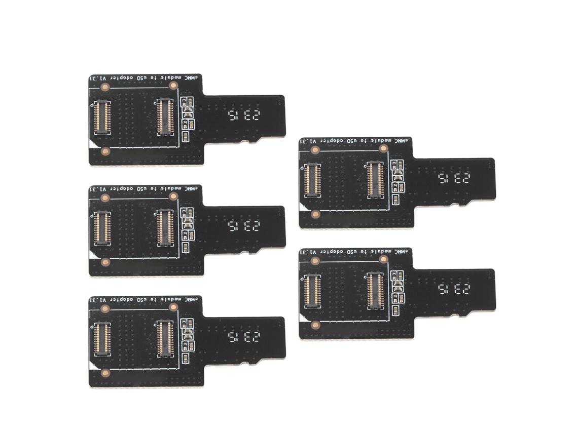 2026as-5 Piezas Tarjeta adaptadora eMMC a USB necesaria para la placa de almacenamiento Rock Pi 4 RK3399