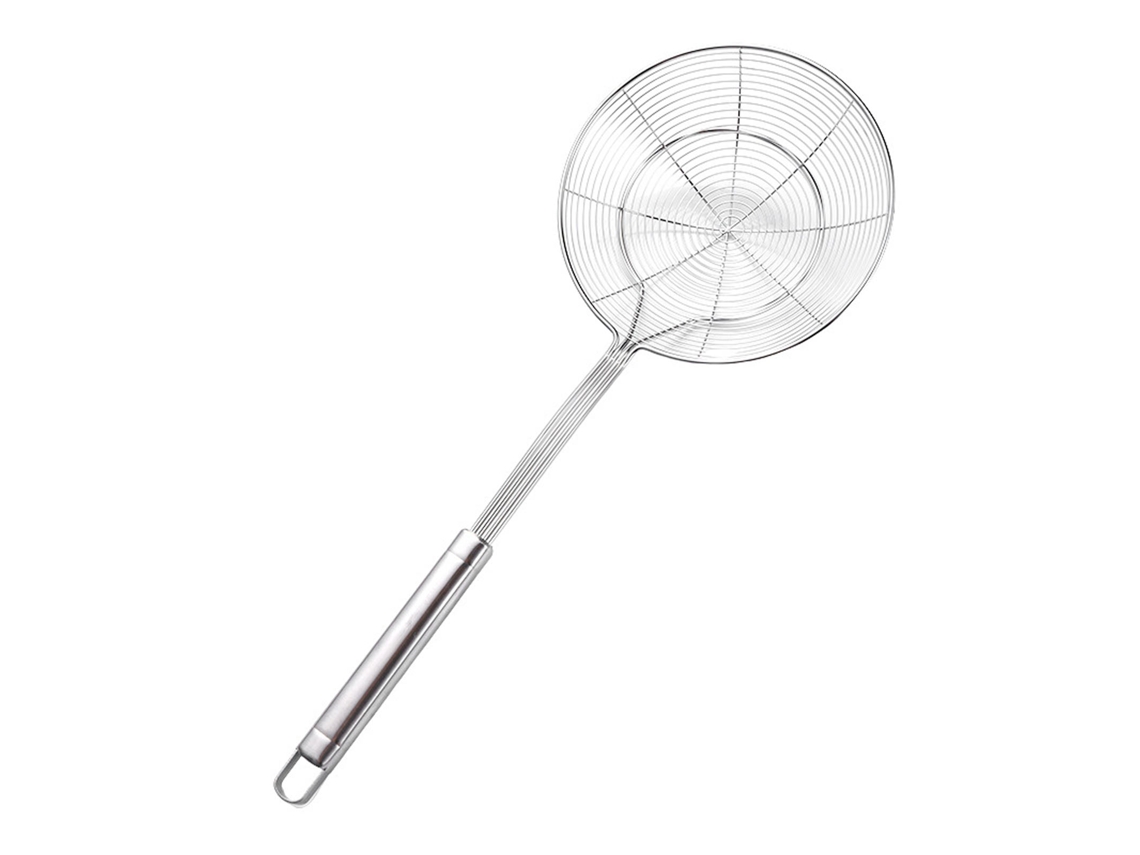 Colador De Alambre De Acero Inoxidable Grueso Para Masa Y Frituras En La Cocina.