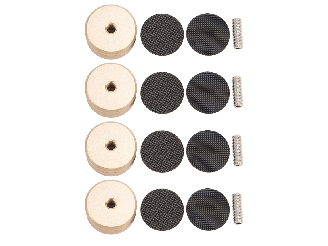 Pés Isoladores Antivibração Para Alto-falante Hifi Amortecedores De Choque 39x24mm Alumínio If4023g Dourado